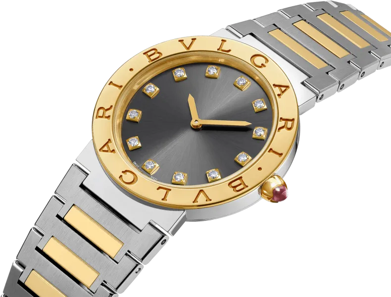 BVLGARI Bulgari Bulgari Or & Acier 104196 - détail face